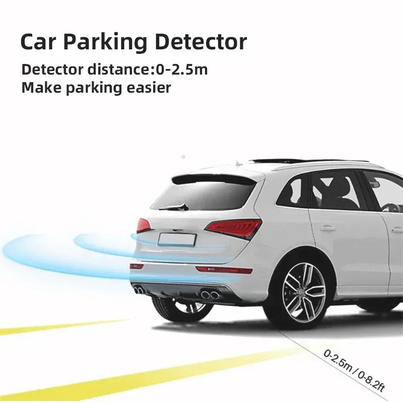 Car LED Parking Sensor Kit with 4 Radar Accurate Digital Display of Obstacle Distance Alarm Parktronic Kit Suitable For Most Car - Urbizia