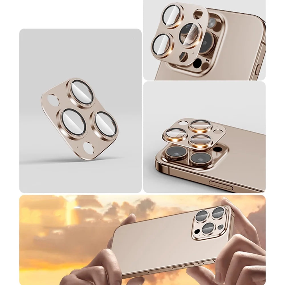 Metal Camera Lens Glass Protector For iPhone 11 12 13 14 15 Pro Max Mini 14Plus 15Plus Ultra High Definition Glass Back Lens