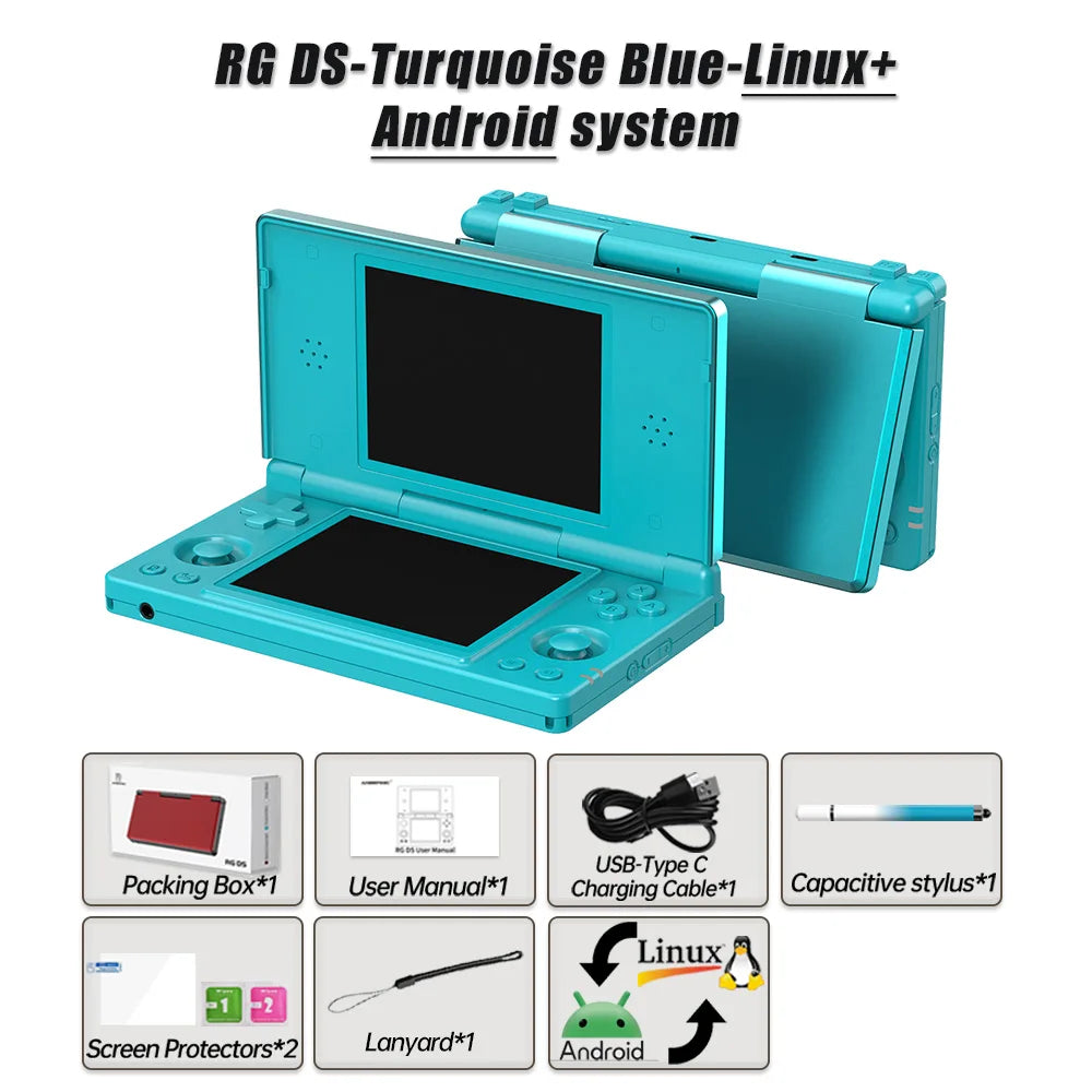 Anbernic RG DS Dual 4.0” IPS Screen Video Game Console Android 14 Support Dual Application On Split Screens & Hall Switch Chip