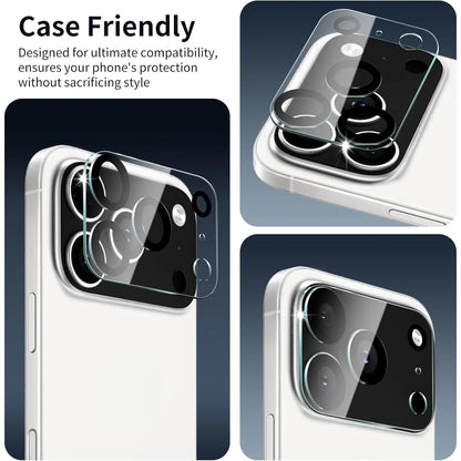 3PCS Tempered Glass Camera Lens Protectors for IPhone 17 Pro Max Air 16ProMax 15 14 13 HD Clear Lens Protective Films Glass
