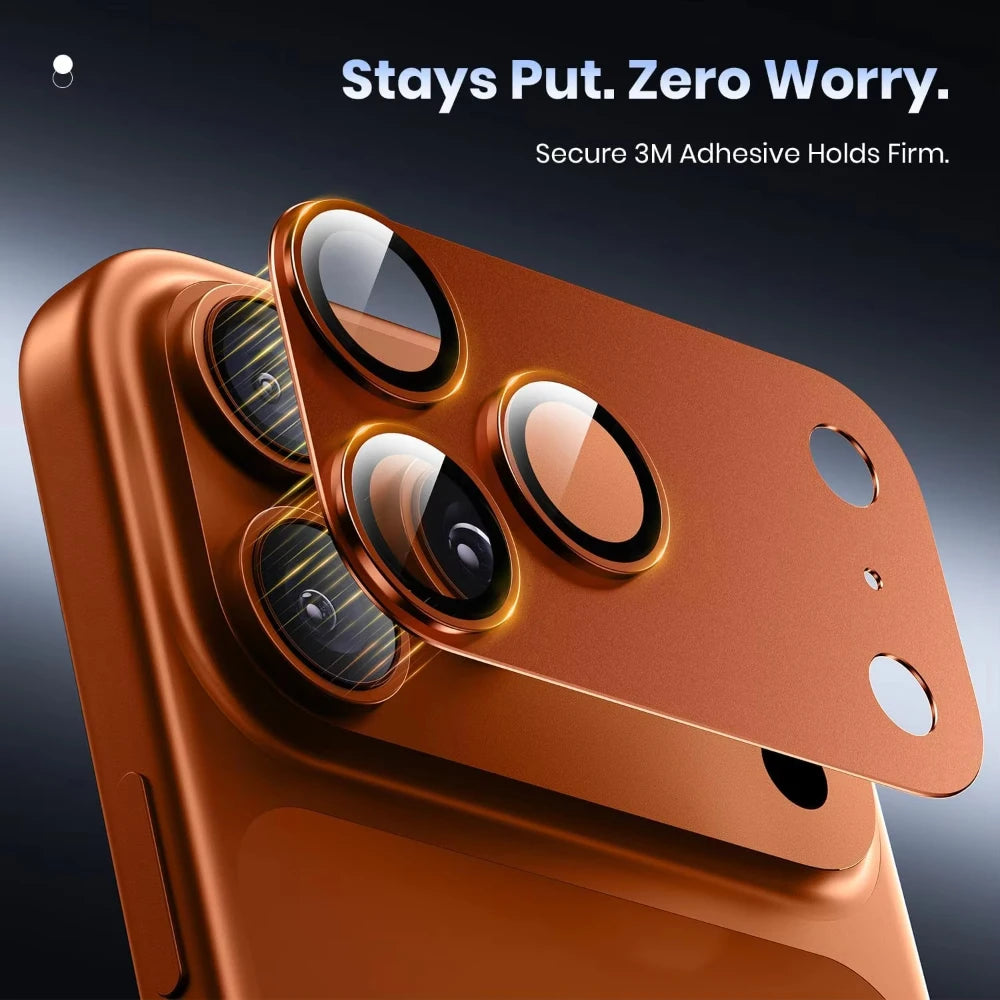 NNBILI For iPhone 17 18 Pro Max Camera Lens Protector Strong Adsorption Metal Tempered Glass Camera Screen Full Protective Cover