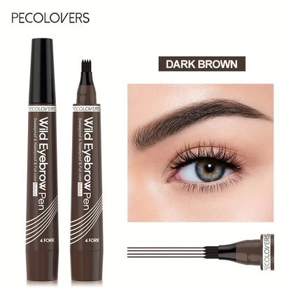 Waterproof 4-Tip Eyebrow Pen – 6 Colors