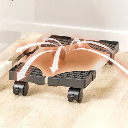 Computer Tower Stand, Adjustable Mobile CPU Stand, CPU Holder PC Tower Stand with Rolling Caster Wheels, Pc Floor Riser Stand - Urbizia