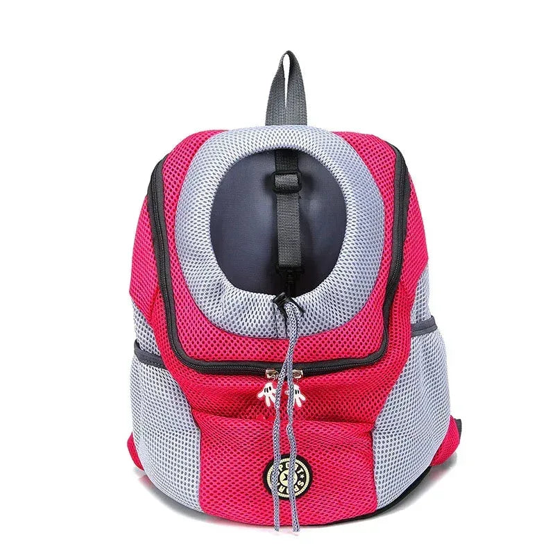 New Double Shoulder Portable Travel Backpack Outdoor Pet Dog Carrier Bag Pet Dog Front Bag Mesh Backpack - Urbizia