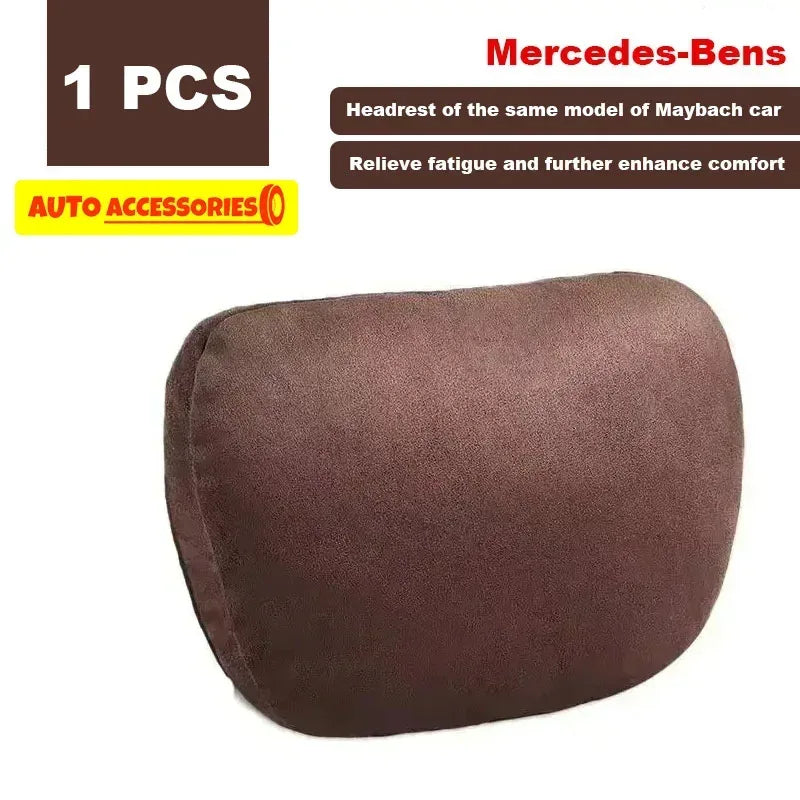 Car Headrest Neck Support Pillow – Maybach Design, Soft & Adjustable - Urbizia