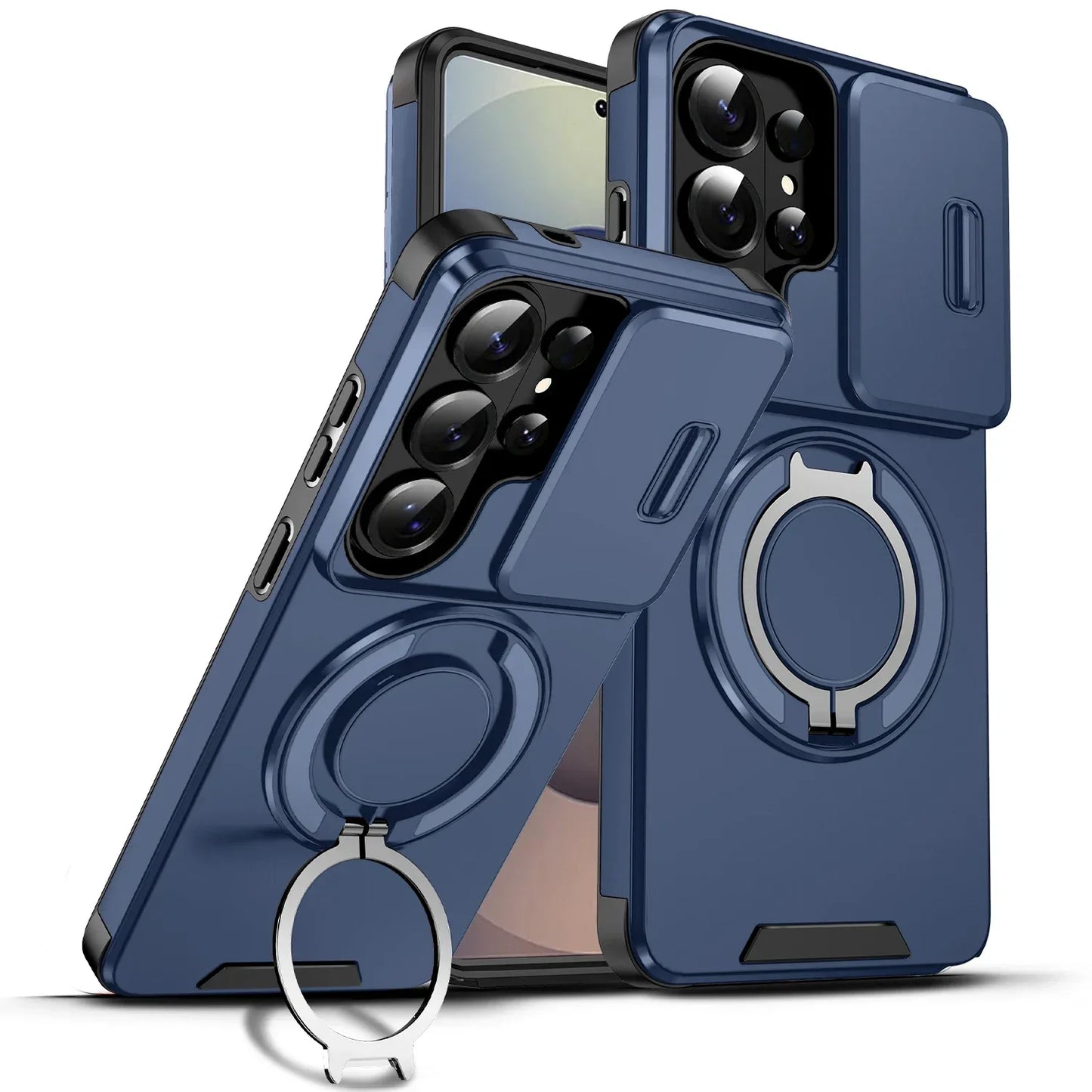 Magnetic Sliding Window Bracket Case for Samsung Galaxy