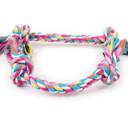Double Knot Cotton Rope Chew Toy for Dogs and Cats
