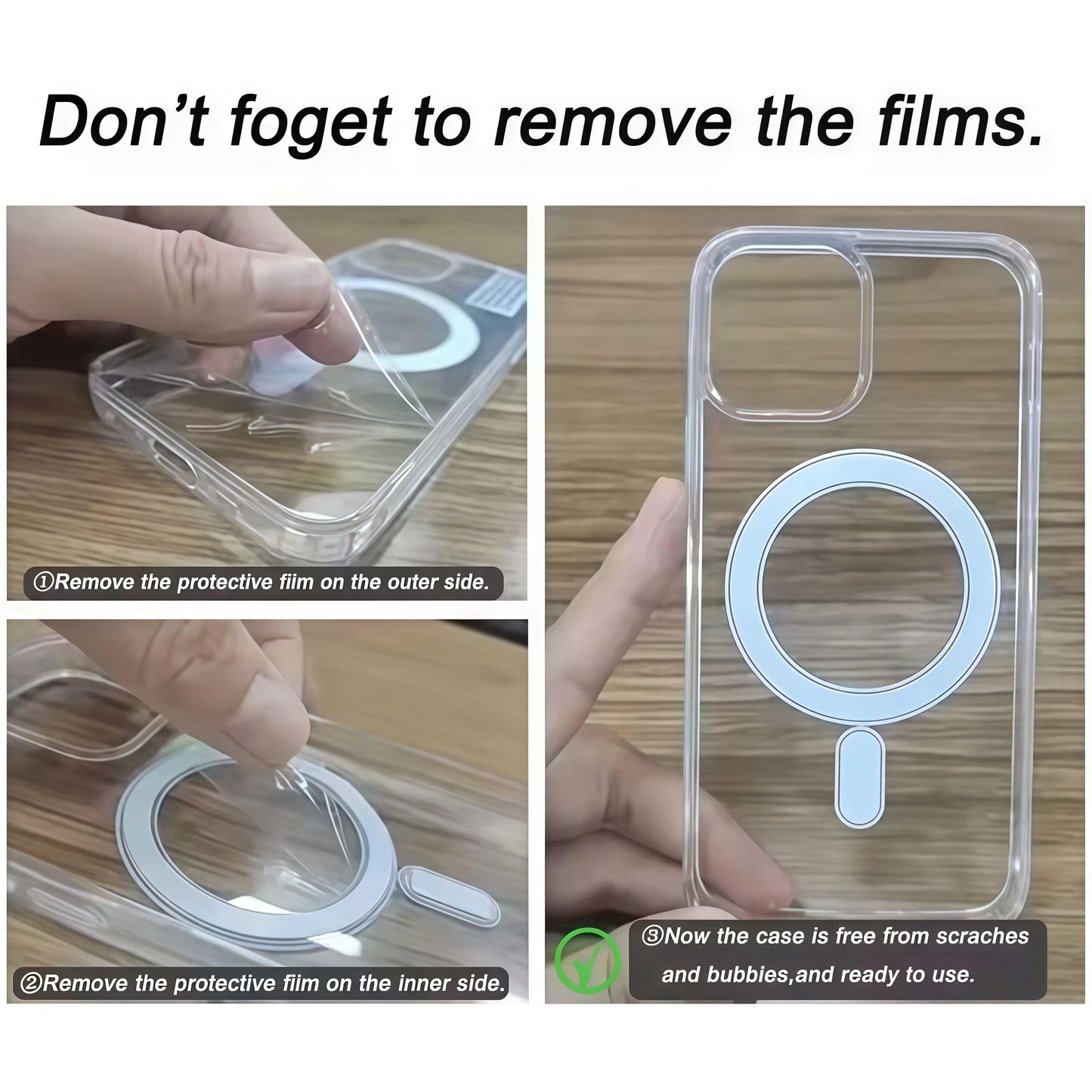 Transparent Magnetic Armor Case for Samsung Galaxy