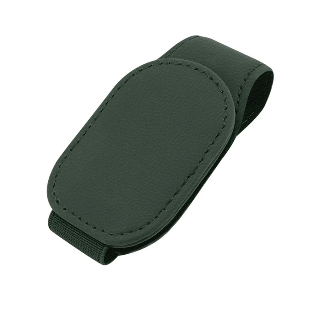 Magnetic Leather Eyeglass Hanger Clip Universal Car Sunglasses Holder Magnetic Eyeglass Hanger Clip For Cars Ticket Card Clip