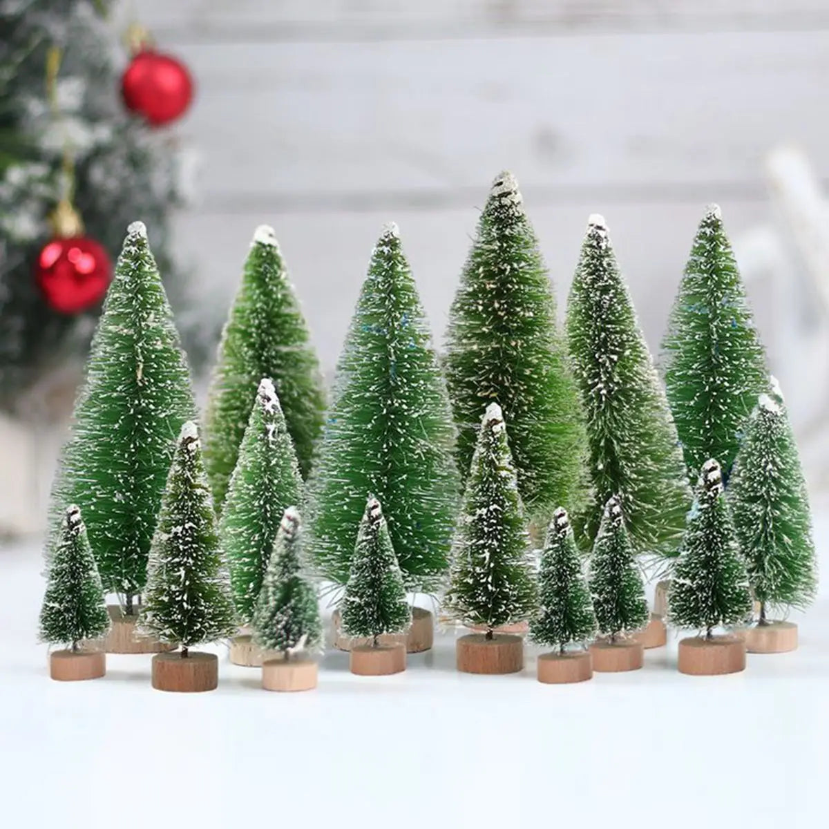 Artificial Mini Wooden Christmas Tree – Tabletop Ornament