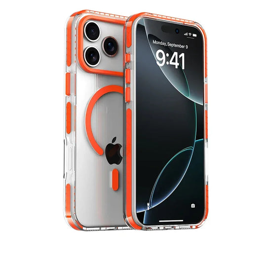MagSafe Clear Case with PE Striped Border for iPhone
