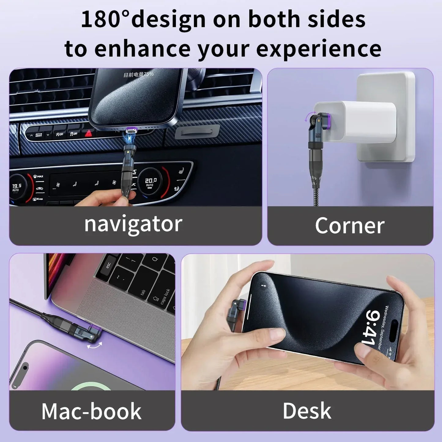 240W Magnetic USB-C Fast Charging Adapter Type-C Converter