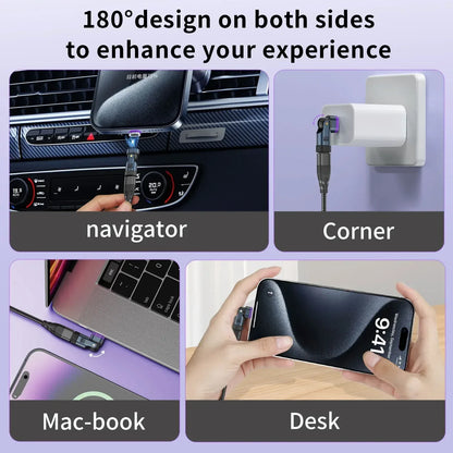240W Magnetic USB-C Fast Charging Adapter Type-C Converter