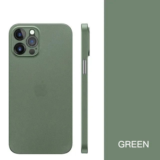 New 0.2MM Ultra Thin Matte PP Case For iphone 11 12 13 14 15 Pro X Xr Xs Max 13 mini 7 8 Plus SE 2020 Clear Hard PC Cover Cases