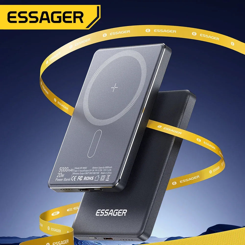 Essager 5000mAh Slim Magnetic Wireless Power Bank 20W