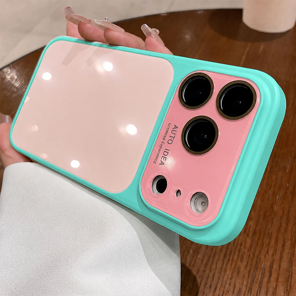 Fashion Dopamine Color-Block Phone Case, Tri-Color Shockproof Protective Cover with Anti-Fingerprint Finish, Raised Camera Lens Protection and Covered Buttons, Compatible With iPhone 13/14/15/16/17/18 Pro Max, Air, Pro and Pl
