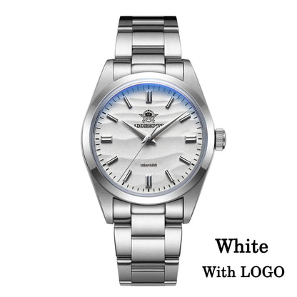 ADDIESDIVE Hot Sale AD2030 Quartz Watch Simple 10Bar Steel Dive Wristwatch Bubble Mirror Pot Cover Glass Sports 36mm Men Watches