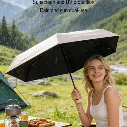 Mini Compact Pocket Umbrella for Women Light 5 Folding Sun Protection Sun and Rain Small Card Bag Umbrellas Paraguas