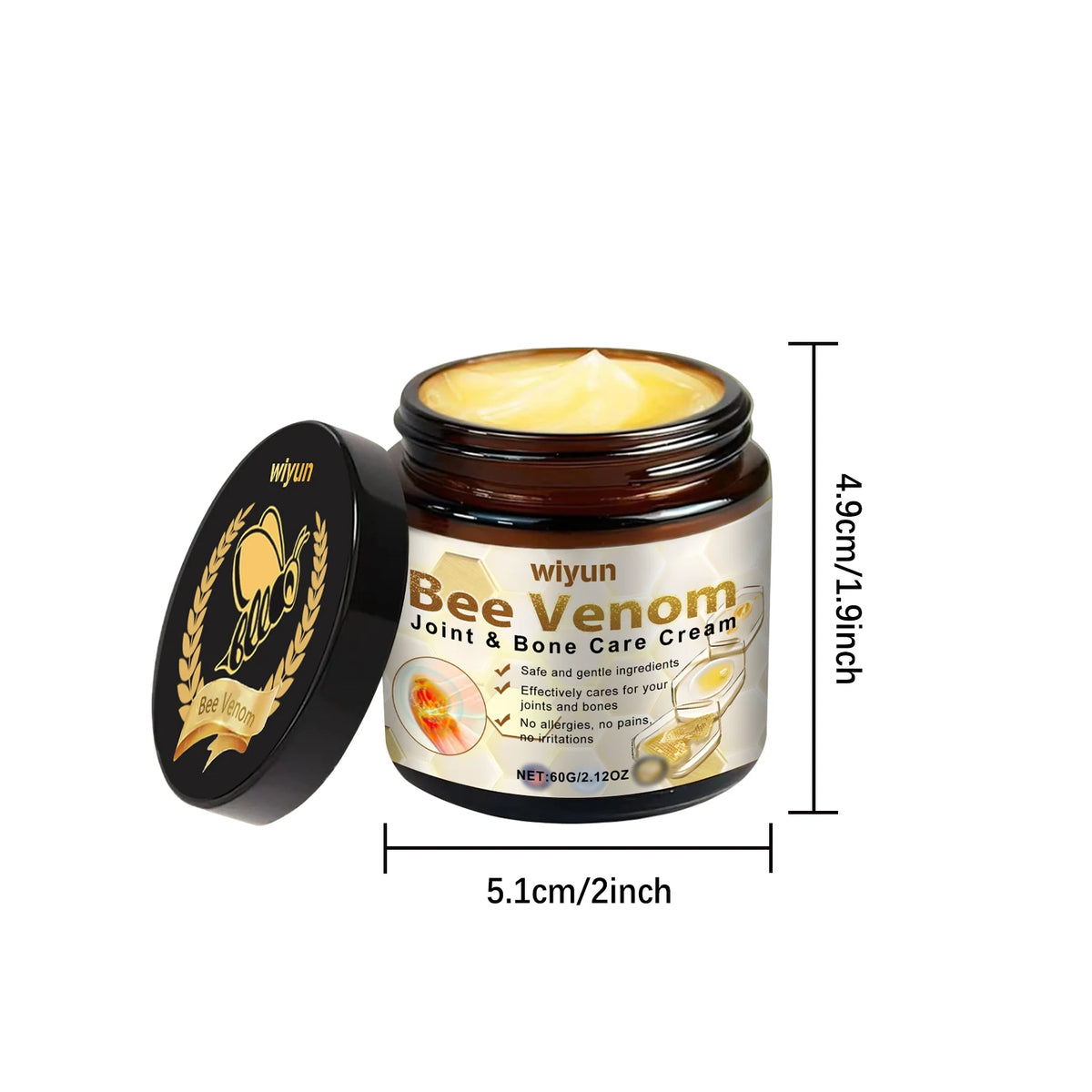 Bee Venom Joint Muscle Soothing Cream For Tech Neck Keyboarder Wrist Mouse Wrist Bee Venom Joint Care Fast Acting Non-Greasy Muscle Relaxation Massage Cream For Office Worker Post-Workout Recovery