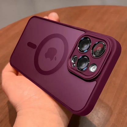 Magnetic Matte Translucent Lens Protector MagSafe iPhone Case