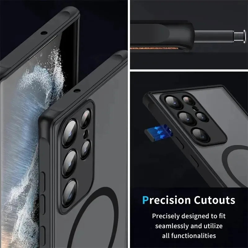 For Magsafe Magnetic Phone Case For Samsung Galaxy S26 S25 S24 S23 S22 S21 Ultra Plus FE Edge A56 A36 A17 A37 A57 5G Ultra Funda