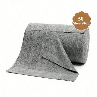 1 Roll(20/50 Sheets)Reusable Microfiber Towel Roll, Hand Tear Cleaning Towels, Washable Ultra-Fine Fiber For Car Soft Cleaning Cloth, Multipurpose Absorbent Cleaning Wipes, Dish Towel, Kitchen Rag, Lazy Rag, Cleaning Supplies