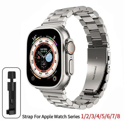 Stainless Steel Strap For Apple Watch Band 45mm Ultra 49mm 41mm 40mm 44mm 46mm Strap Metal Bracelet For Iwatch Series 11 10 42mm