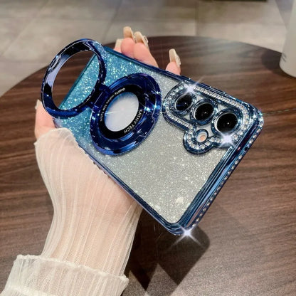 Luxury Glitter Ring Bracket Anti-Drop Phone Case For Samsung Galaxy A57/37/17/07 A56/36/26/16/06 A55/35/25/15/05s Protector Case