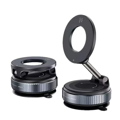 Vacuum Car Phone Magnetic Stand Mechanical Vacuum Suction Cup Rotate 360°Magnetic Adsorption Bracket Navigation Universal Holder