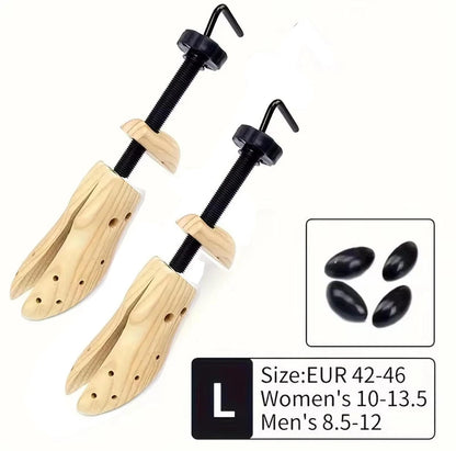 Shoe Trees Wooden Shoe Stretcher,Adjustable in Length and Width Size for Men and Women, Wood Shaper Stretches Length & Width