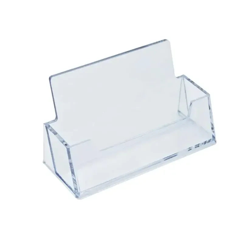 Clear Business Card Holder Organizer Office Desk Display Stand Memo Counter Accessories Tabletop Business Card Holder Case Box - Urbizia