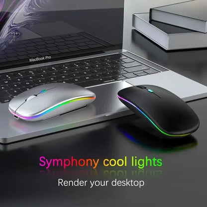 Wireless RGB Rechargeable Bluetooth Gaming Mouse – Ergonomic 3600DPI - Urbizia