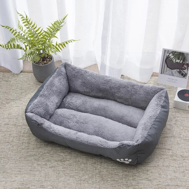 Color Square Winter Soft Warm House for Dog Bed for Dog Mat Waterproof Cat Bed Pet Bed for Large Medium Small Dog House - Urbizia