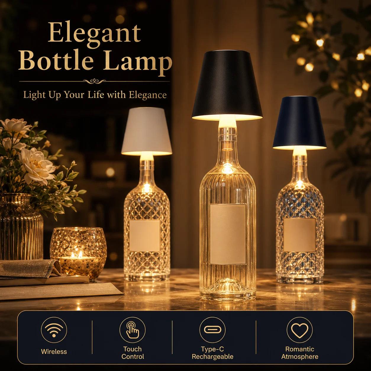 Wireless LED Bottle Lamp Rechargeable RGB Dimmable Wine Bottle Light Portable for Bar Restaurant Camping Party Decor Night Light