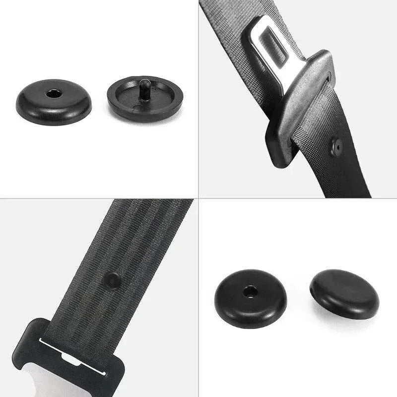 10 PCS Car Safety Seatbelt Stopper Buckle Auto Seat Belt Spacing Limit Stop Plastic Anti-slip Button Retainer Rivet Stud Clips - Urbizia