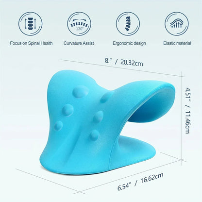 C-Shaped Pillow Neck and Shoulder Relaxer, Cervical Traction Device for TMJ Pain Relief and Cervical Spine Alignment, Chiropract - Urbizia
