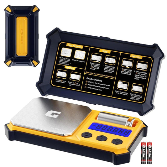Digital Pocket Gram Scale, Accuracy 300 g X 0.01 g, Small High Precision Portable Digital Weights for Jewelry, Diamonds, Powders