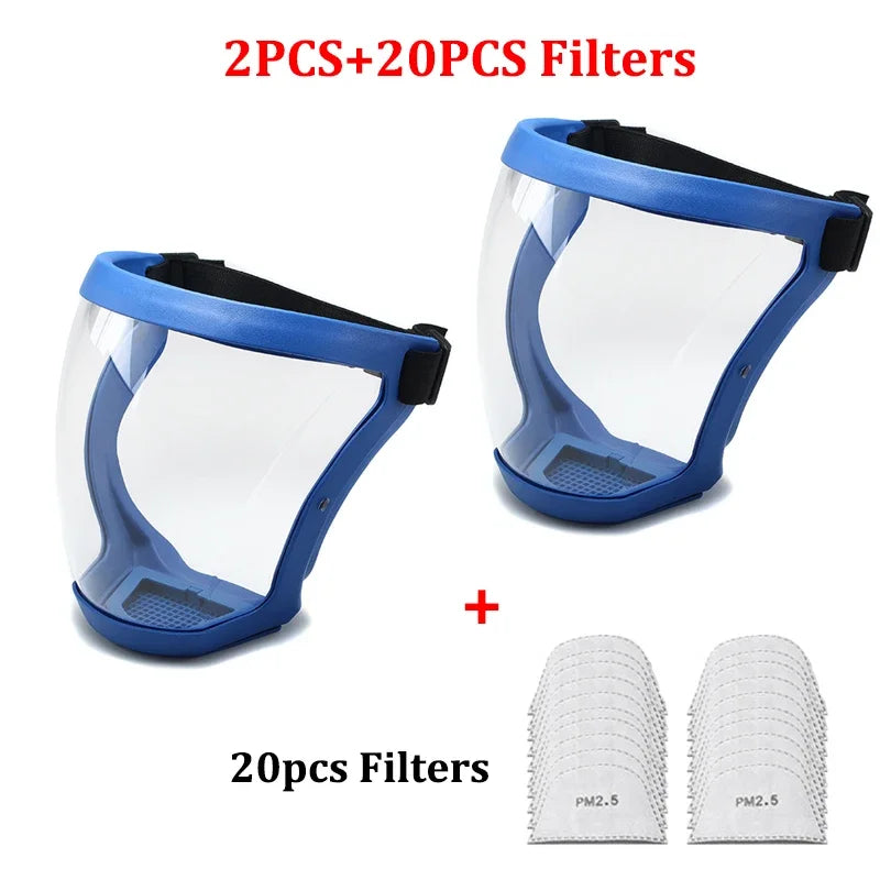 Protection Mask Splashproof Transparent Facial Protector Face FaceMask Protective Outdoor Safety Mask Head Cover Work Protection