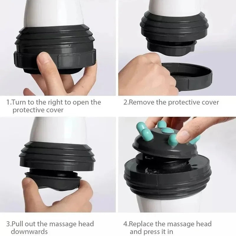 Electric Body Slimming Massager Handheld Infrared Massage Anti Cellulite Massager for Arm Leg Hip Belly Fat Remover