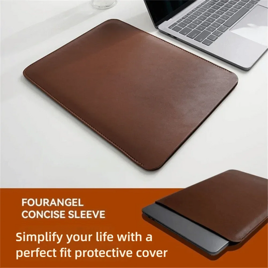 Premium PU Leather Laptop Sleeve Case 13–15 Inch Water Resistant