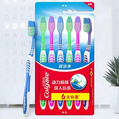 Toothbrushes Set - Random Colors, Family/Couple Use, Travel Suit for Men & Women, Back Tooth Cleaning - Urbizia