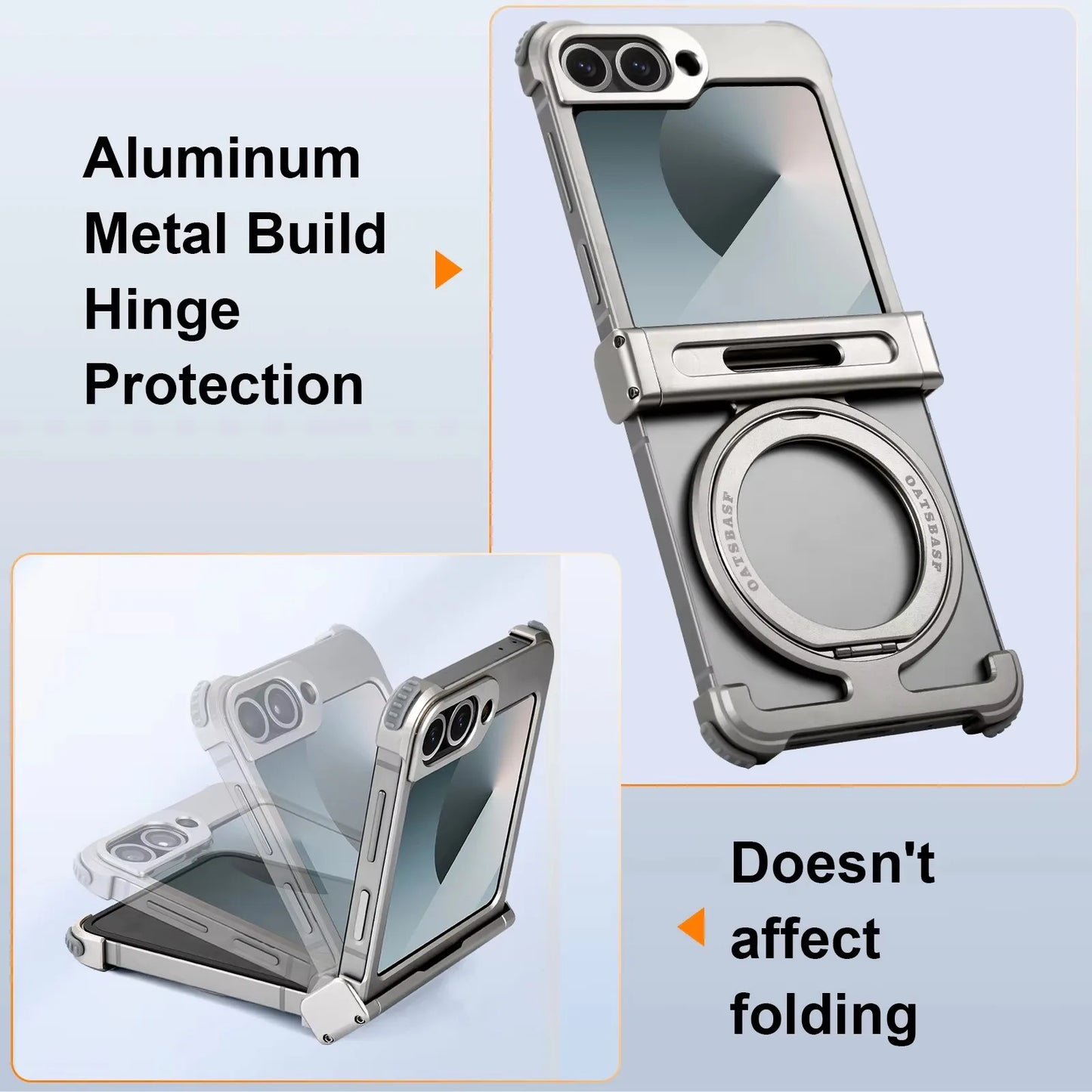 Eary for Samsung Galaxy Z Flip 7 6 Case for MagSafe 360°Rotatable Magnetic Kickstand Ultra-Thin Shockproof Protective 7 6 Cover