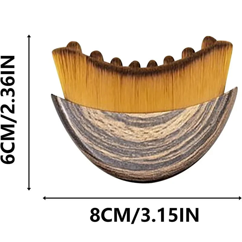 Lymphatic Contour Facial Brush & Brass Lotus Eye Massage Stick Set