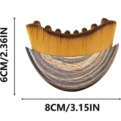 Lymphatic Contour Facial Brush & Brass Lotus Eye Massage Stick Set