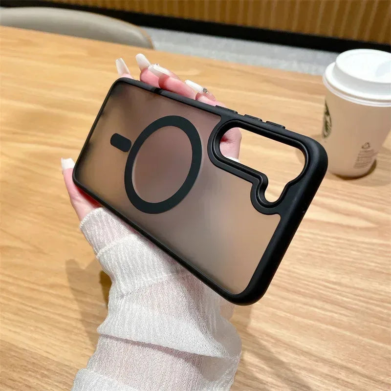 Matte Translucent MagSafe Case for Samsung Galaxy