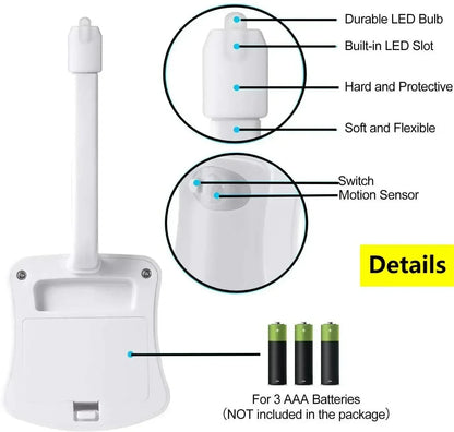 HOMEFISH Wireless Motion Sensor LED Night Light RGB 8 Colors Toilet Bathroom Atmosphere Colorful Lamp Sensor LED Night Lights - Urbizia
