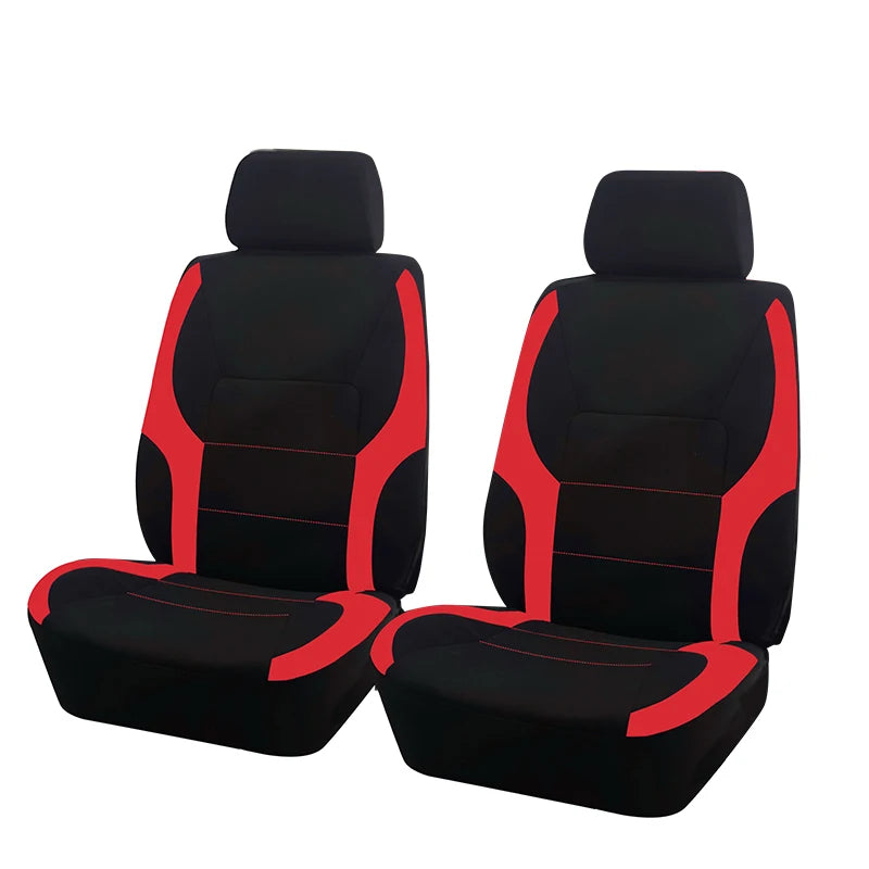 AUTO PLUS Sports Universal Polyester Car Seat Cover Set Fit Most Car Plain Fabric Bicolor Stylish Car Accessories Seat Protector