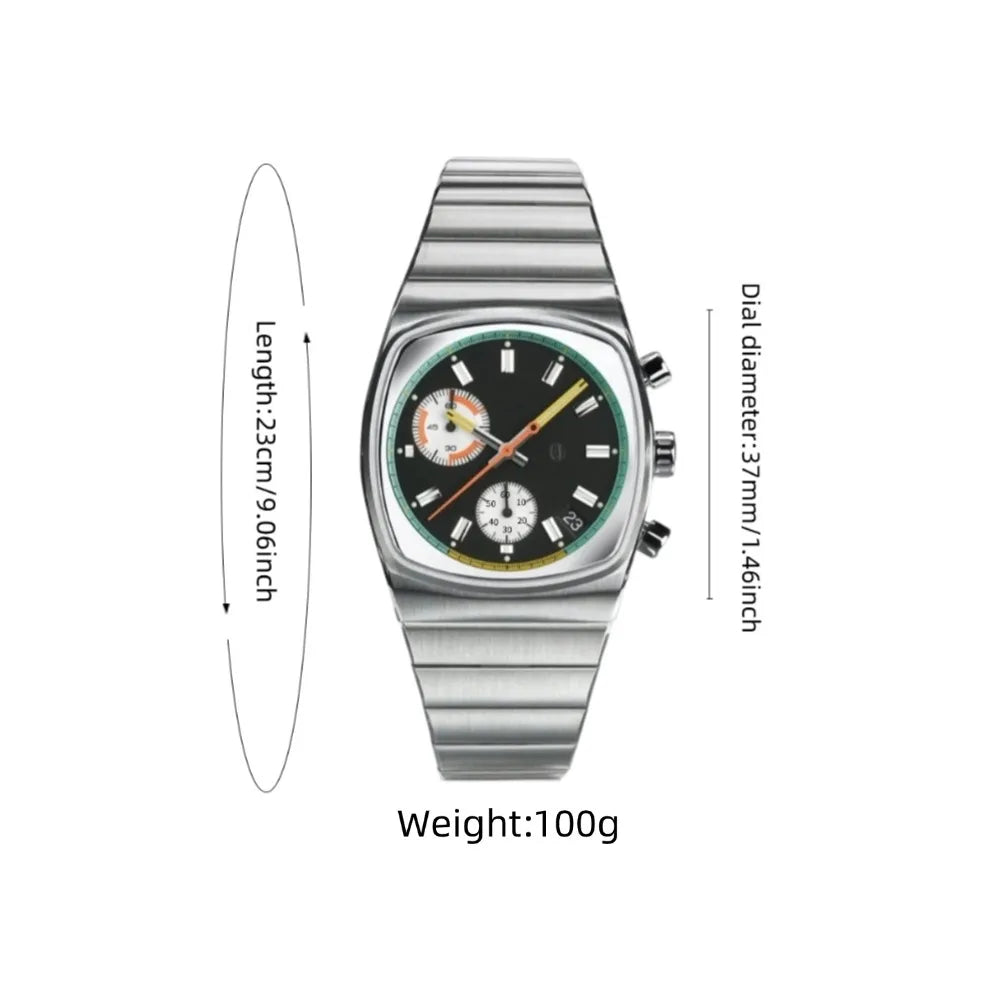 CILOA Square Mens Watches for Man Retro Automatic Steel Dive Men Quartz Stainless Male Luxury New in Men's Brand Watch