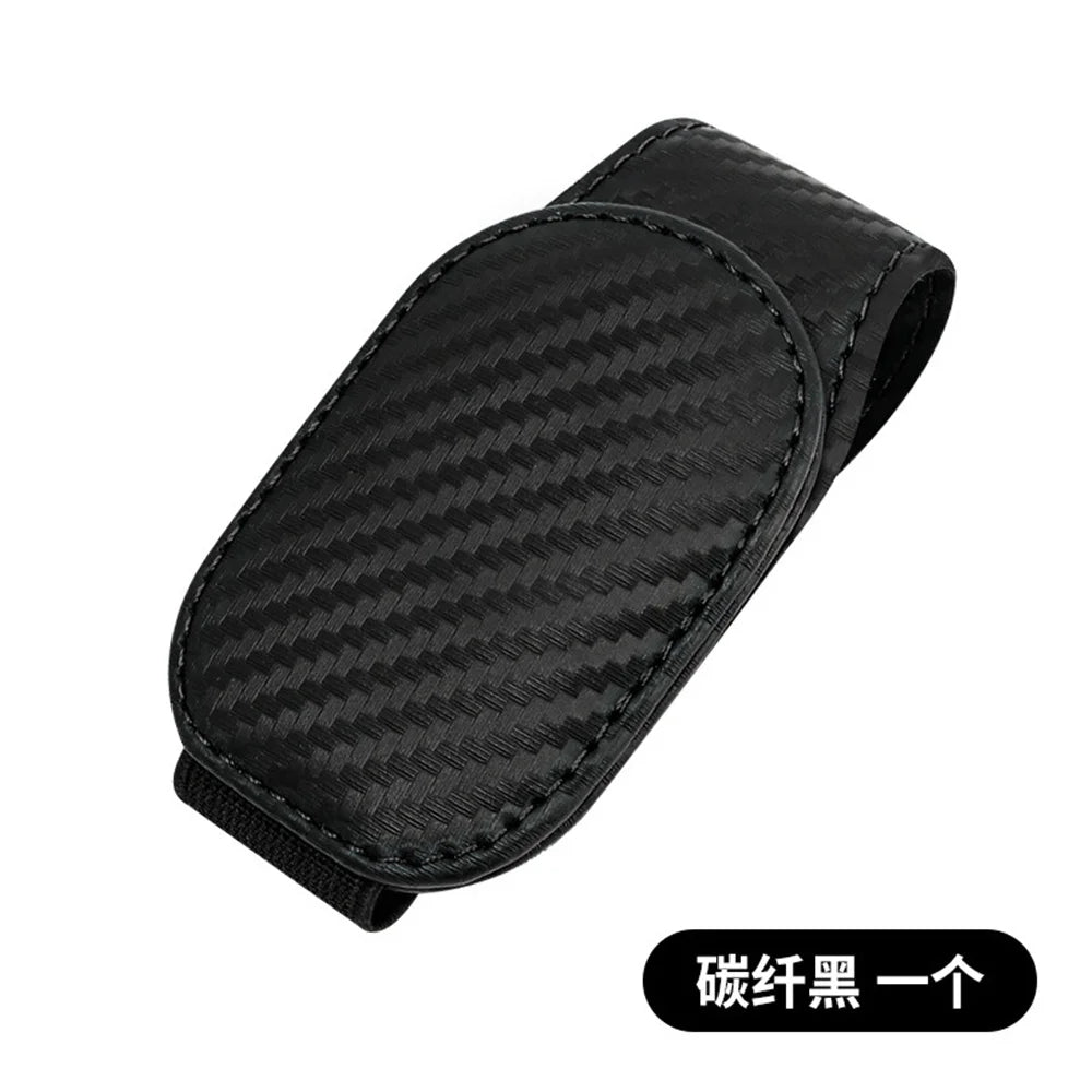 Magnetic Leather Eyeglass Hanger Clip Universal Car Sunglasses Holder Magnetic Eyeglass Hanger Clip For Cars Ticket Card Clip