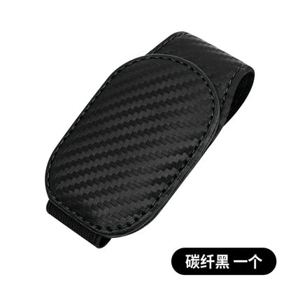 Magnetic Leather Eyeglass Hanger Clip Universal Car Sunglasses Holder Magnetic Eyeglass Hanger Clip For Cars Ticket Card Clip